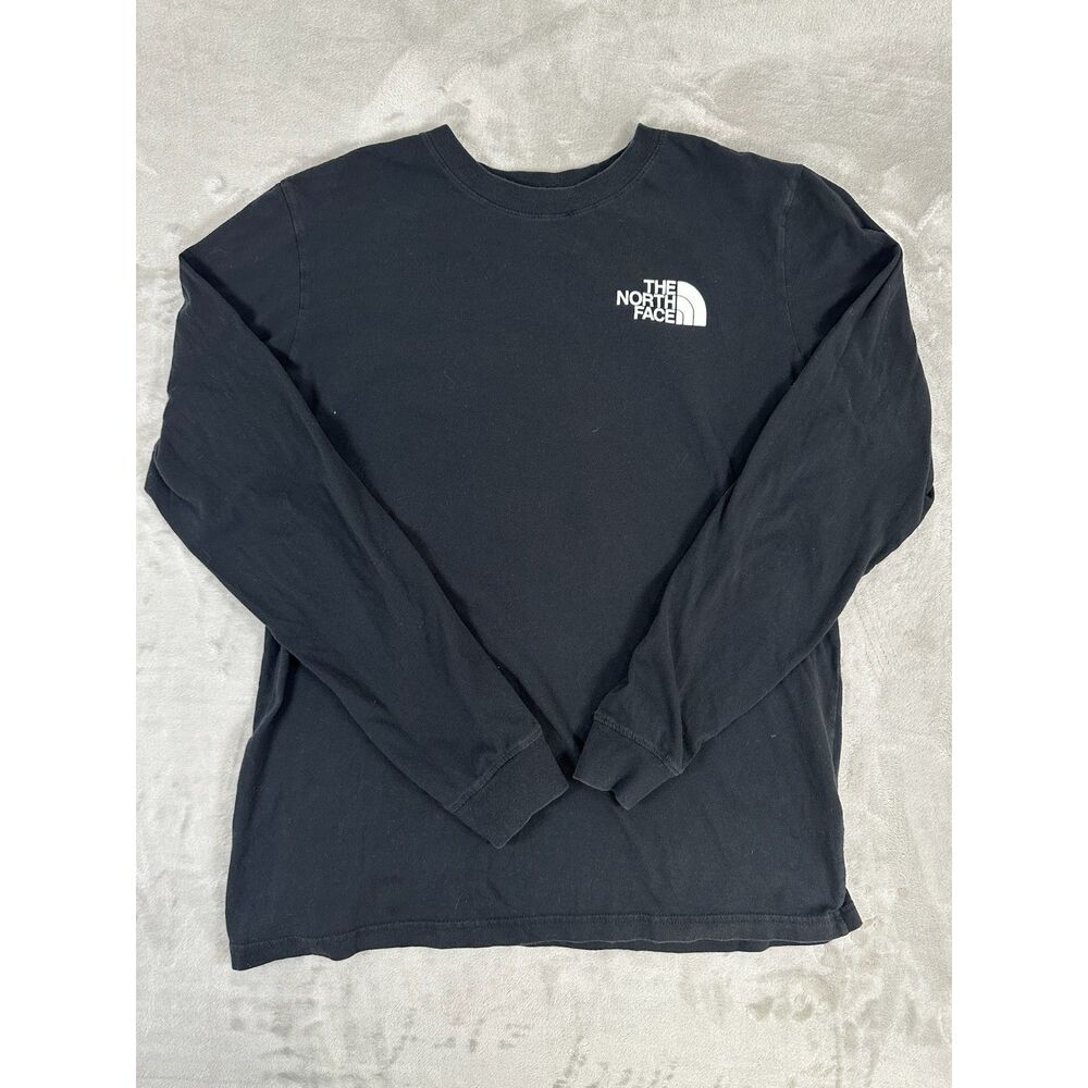 The North Face Black T-shirt Double-sided Long‎ Sleeve Size M